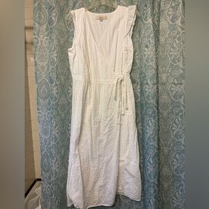 LOFT White Wrap Dress